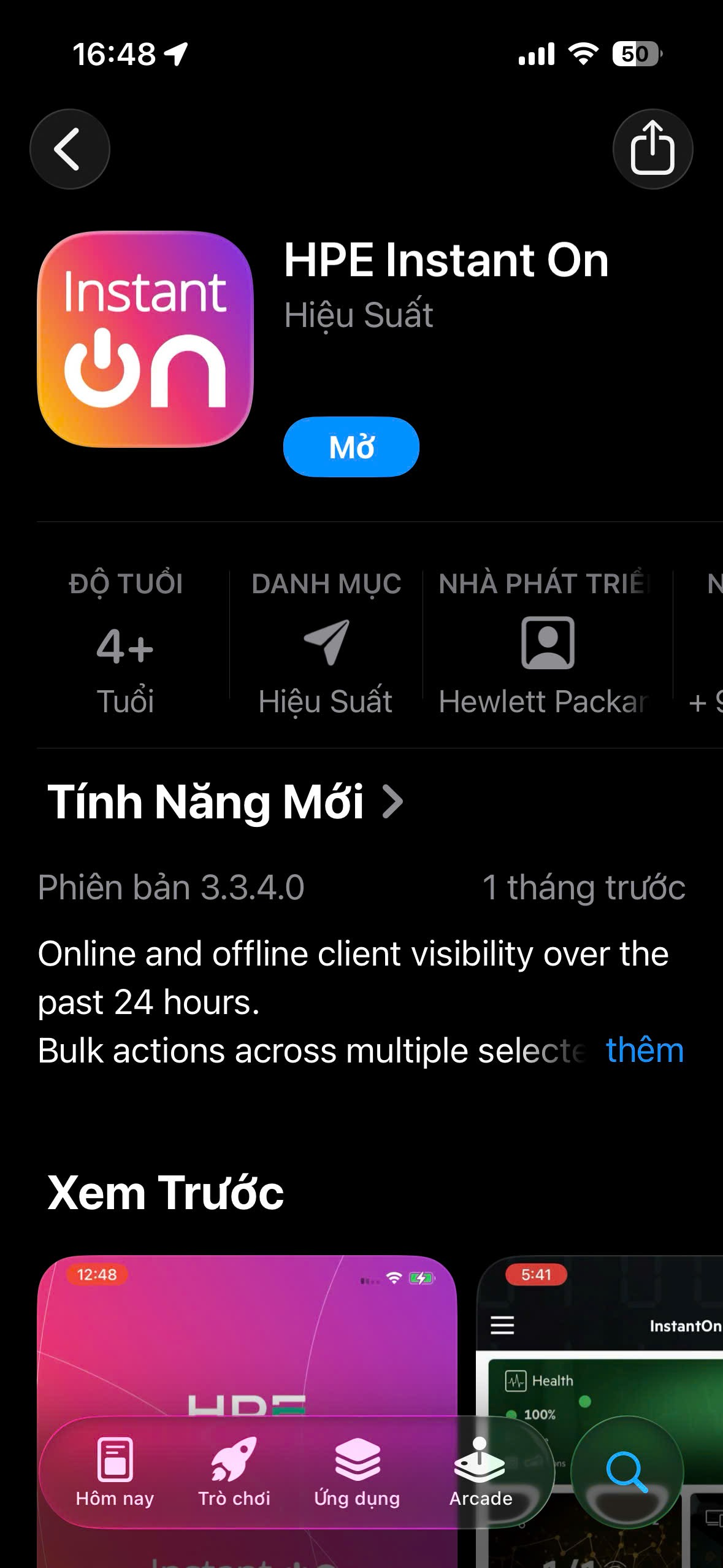 Tải app trên App Store
