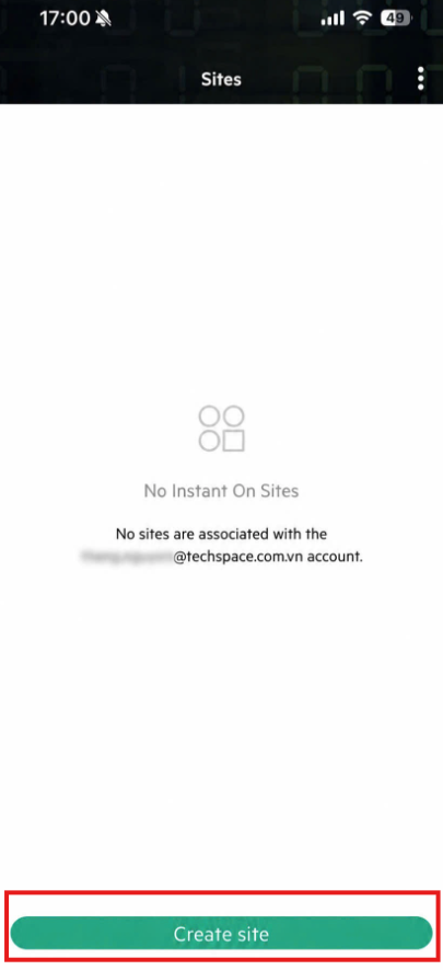 Tạo site trên app