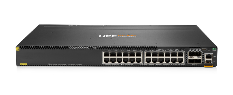 Switch HPE Aruba Networking 6300M 24-port 1GbE Class 4 PoE and 4-port SFP56