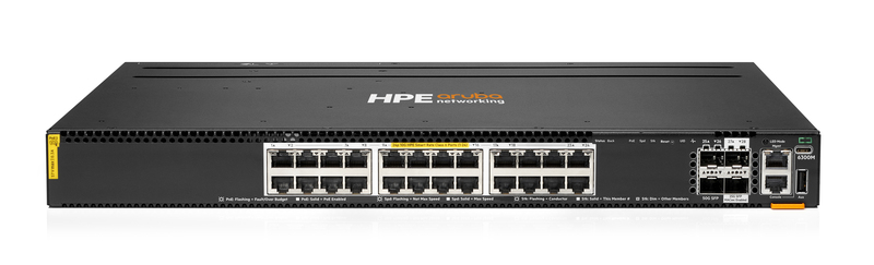 Switch HPE Aruba Networking 6300M 24p SR 1G/2.5G/5G/10G Class 6 PoE 2p 50G 2p 25G (R8S89A)